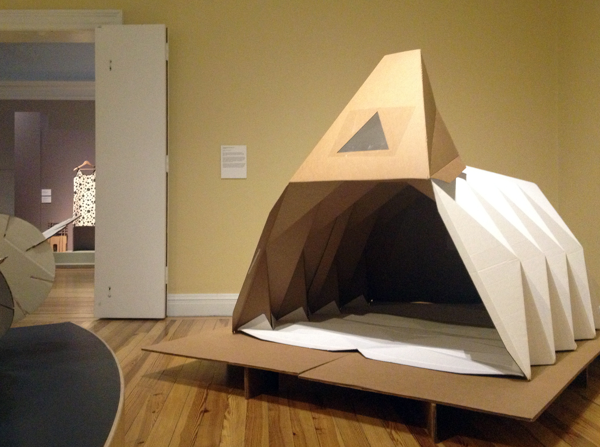 Cardborigami, Callison Architect Tina Hovsepian's Cardboard Shelter, Exhibited at Berkshire Museum